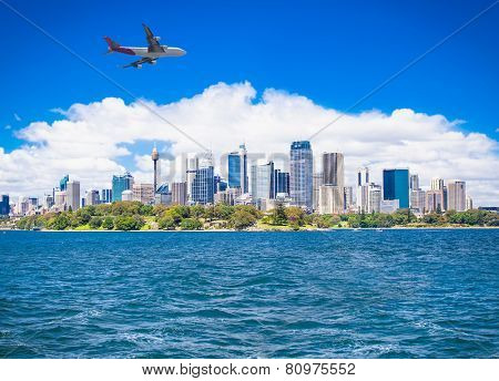 Beautiful landscape of Sydney city in suny day. Australia.