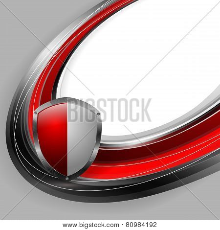 abstract vector template with shield