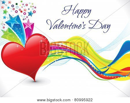 Abstract Colorful Love Wave Background