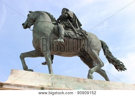 Monument To Louis Xiv, Place Bellecour In Lyon