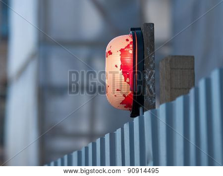 Old Glowing Warning Light