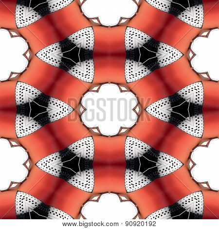 Seamless Futuristic Abstract Black, Red And Silver Chrome Metallic Geometric Texture Or Background