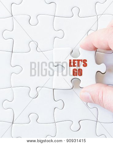 Missing Jigsaw Puzzle Piece With Words  Let's Go