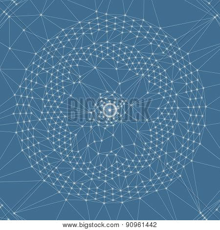 Network background. 3d technology vector illustration. Can be used for wallpaper, web page background, web banners.