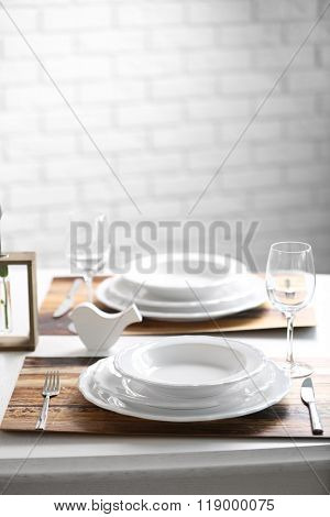 Beautiful table setting with natural eco materials