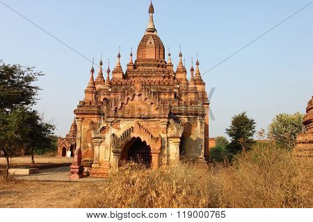 old Buddhist temples and pagodas in Bagan, Myanmar