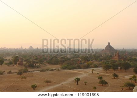 old Buddhist temples and pagodas in Bagan, Myanmar