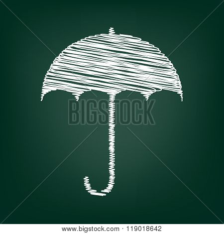 Chalk icon on green board