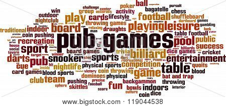 Pub Games Word Cloud
