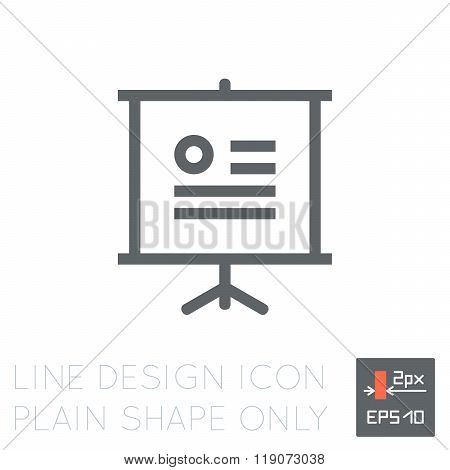 Thin 2px line vector icon for user interfaces