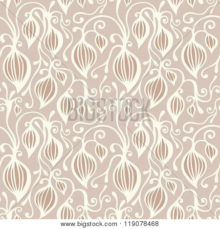 Floral seamless background pattern. Vector