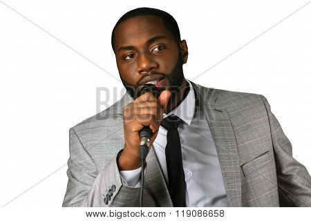 Speech of a businessman.