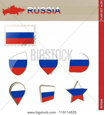 Russia Flag Set, Flag Set #193