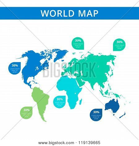 World map template 4
