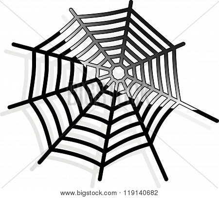 The spiderweb icon. Web symbol.