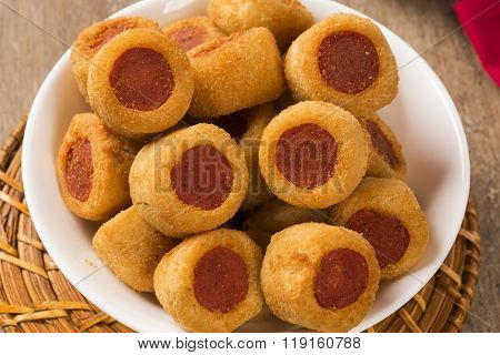 Sausage Fried Snacks. Brazilian Snacks .