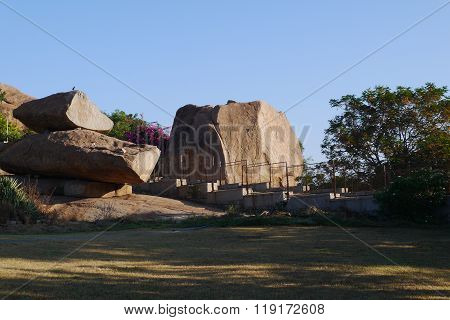 Stone boulders
