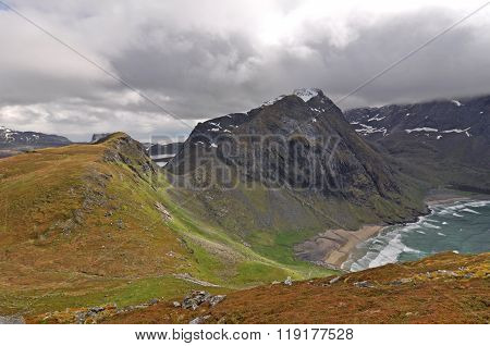 Kvalvika beach, Lofoten islands, Norway