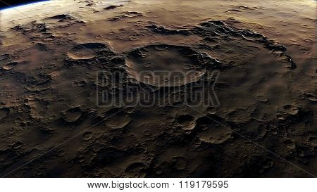 Procedural generated image of Mars