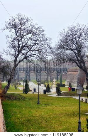 Alba Iulia, Romania - December 04, 2015. Walk Through The City Of Alba Iulia And Different Points Of