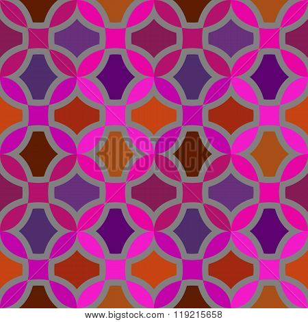 Vector seamless pattern with geometric ornament. Color decorative mosaic illustration for print, web