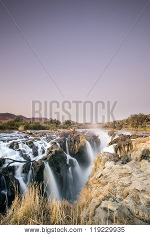 Epupa Falls on the international border of Angola and namibia