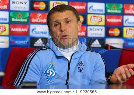 Press-conference Before Uefa Champions League Game Dynamo Kyiv Vs Manchester City In Kyiv, Ukraine