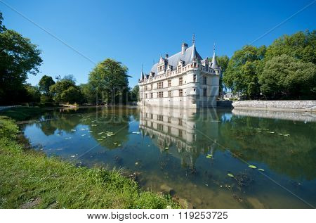 Castle of Azay le Rideau, Loire Valley, France.