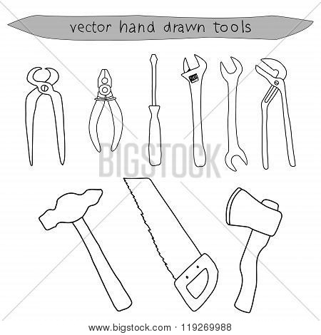 Hand Drawn Vector Tool Set