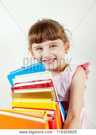 Little Girl With The Books