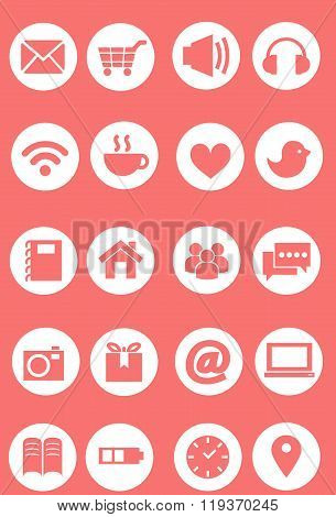 Cute icon's, pink icon's