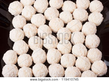White coconut candy