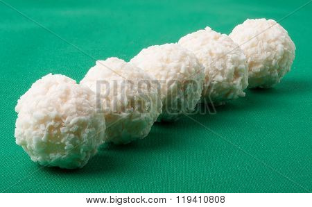 White coconut candy
