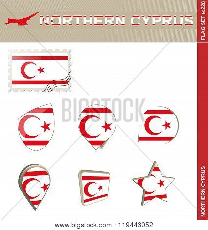 Northern Cyprus Flag Set, Flag Set #228