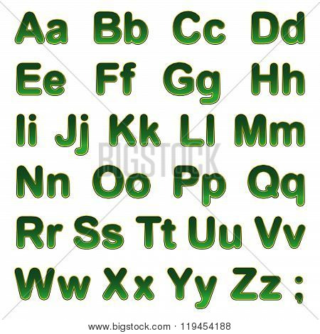 Alphabet Letters On A Black Background