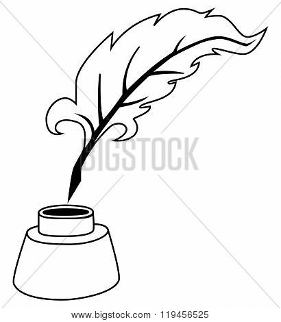 Fluffy Feather And Inkwell
