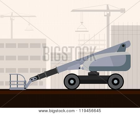 Aerial Man Lifts Crane