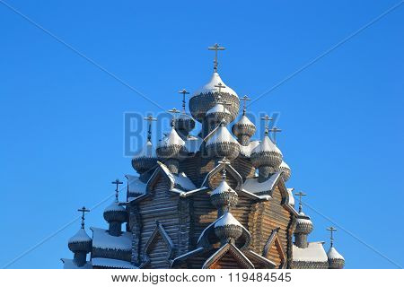 The Complex Manor Bogoslovka At Sunny Winter Day.