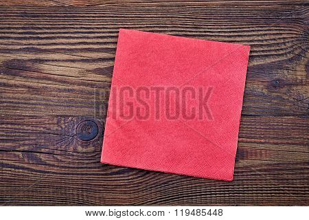 Red paper napkin