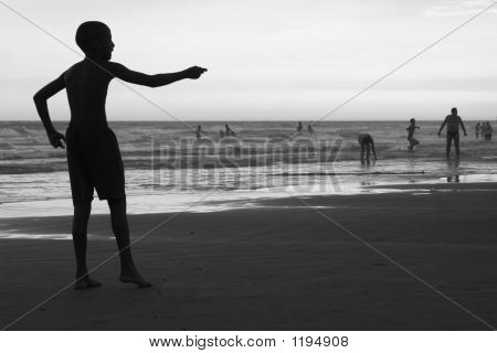 Boy In The Beach