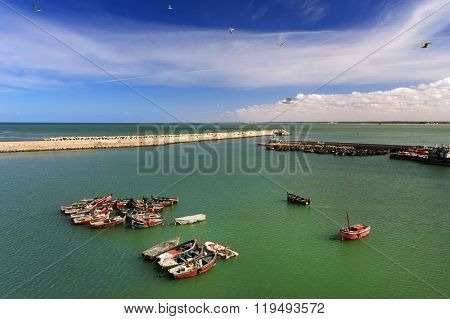 Fishing boats in El Jadida, Morocco, Africa