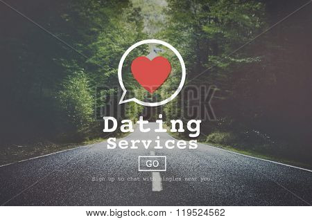 Dating Services Valentine Romance Heart Blind Date Concept