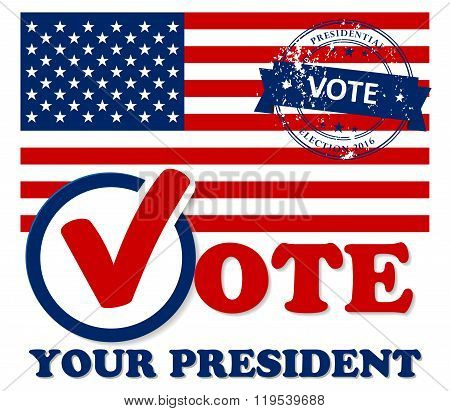 Presidential election in the USA - poster