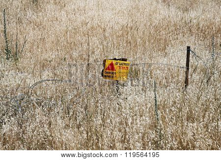Minefields In The Golan Heights