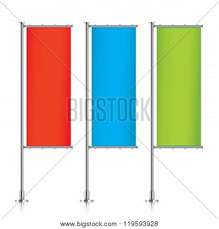 Colorful vector flags.