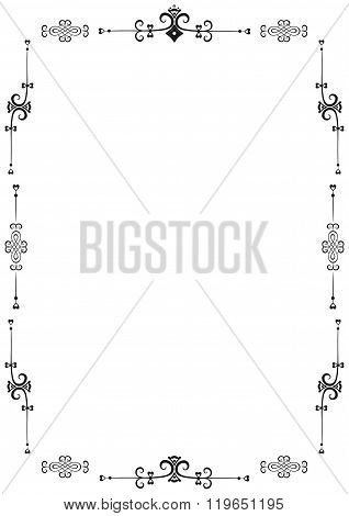 Floral Vector frame A4 design elements