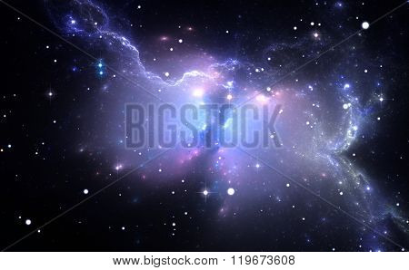 Nebula In Deep Space