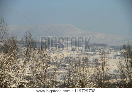 French village in winter