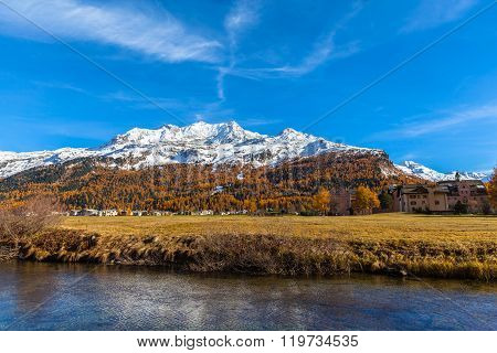 Golden Autumn In Engadin