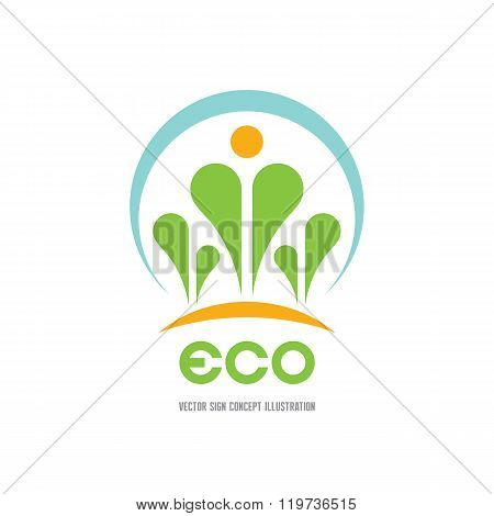 Eco - vector logo concept illustration. Ecology logo. Leafs logo. Bio logo. Floriculture logo.